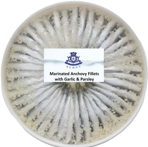 Marinated Anchovies In Garlic & Parsley - Caviar Lover - Marinated Anchovies In Garlic & Parsley