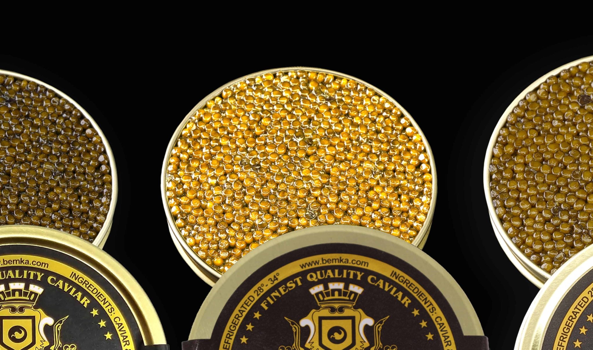 3 tins of caviar photo