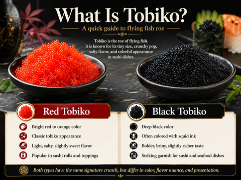 What Is Tobiko? A Guide to Red and Black Tobiko