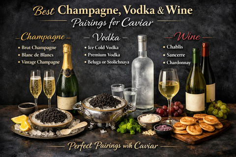 Best Champagne, Vodka & Wine Pairings for Caviar