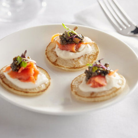 French Blinis Canape 16 Count - Caviar Lover - French Blinis Canape 16 Count