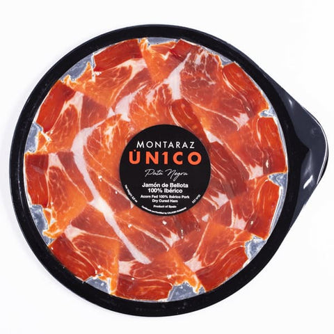 Jamon De Bellota -100 % Iberico- Pre Sliced Plates 2.5 Oz Montaraz - Caviar Lover - Jamon De Bellota -100 % Iberico- Pre Sliced Plates 2.5 Oz Montaraz