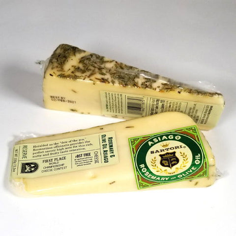 Rosemary & Olive Oil Asiago Cheese  5.3 Oz - Caviar Lover - Rosemary & Olive Oil Asiago Cheese  5.3 Oz