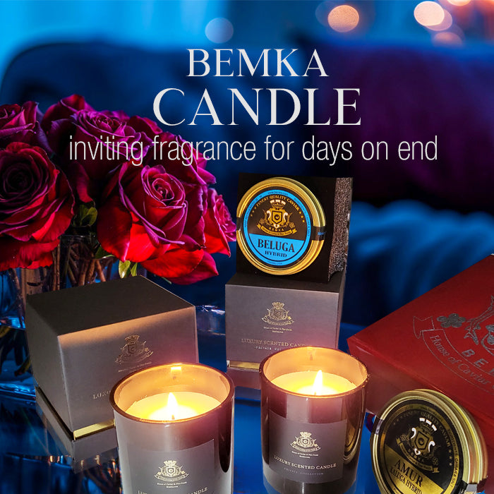 Black Bemka Caviar - Scent Lavender , red roses with Bemka Executive Gift Box 