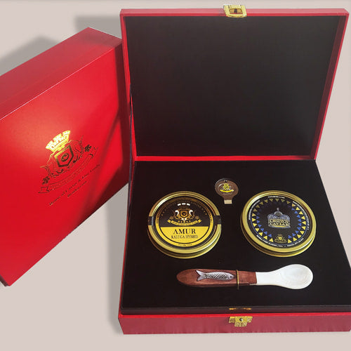 Caviar Luxe Duet-Red Gift Box Caviar Caviar Lover Bemka