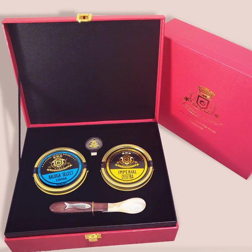 Gold Reserve Caviar Indulgence - Red Gift Box Caviar Caviar Lover Bemka